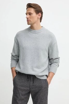 Calvin Klein Jeans sweter z domieszką wełny męski kolor szary z półgolfem J30J326195