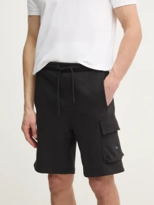 Calvin Klein Jeans szorty bawełniane kolor czarny J30J327284
