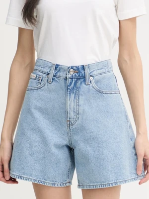 Calvin Klein Jeans szorty damskie jeansowe niebieski