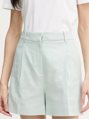 Calvin Klein Jeans szorty damskie z dodatkiem lnu