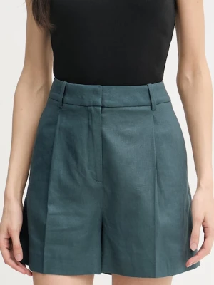 Calvin Klein Jeans szorty damskie z dodatkiem lnu