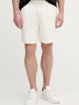 Calvin Klein Jeans szorty dresowe męskie bawełniane beżowy