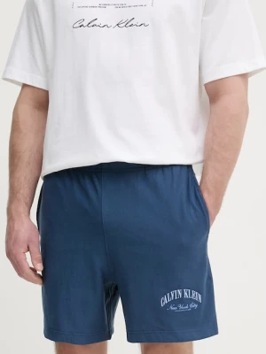 Calvin Klein Jeans szorty dresowe męskie z bawełną granatowy