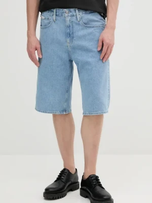 Calvin Klein Jeans szorty jeansowe męskie kolor niebieski J30J327186