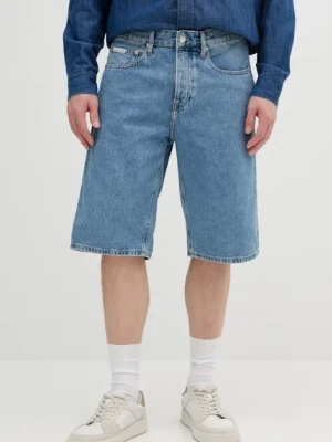 Calvin Klein Jeans szorty jeansowe męskie kolor niebieski J30J327187
