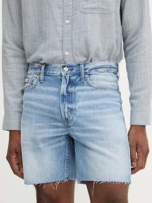 Calvin Klein Jeans szorty jeansowe męskie kolor niebieski LV04RB787G