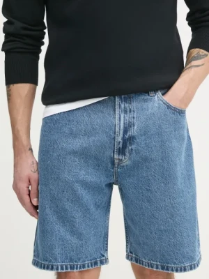 Calvin Klein Jeans szorty jeansowe męskie kolor niebieski LV04RB931G