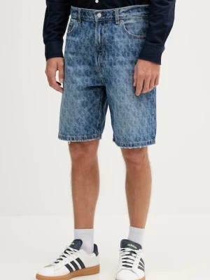 Calvin Klein Jeans szorty jeansowe męskie kolor niebieski LV04RC722G
