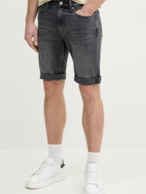 Calvin Klein Jeans szorty jeansowe męskie kolor szary J30J327515