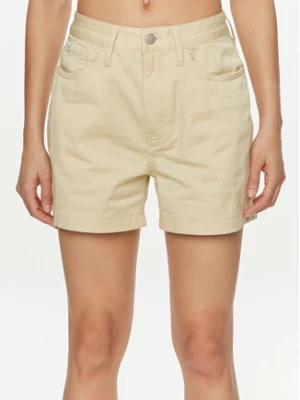 Calvin Klein Jeans Szorty materiałowe J20J223135 Beżowy Mom Fit