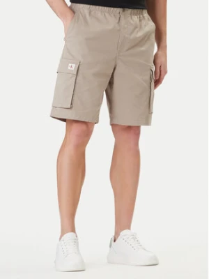 Calvin Klein Jeans Szorty materiałowe LV04RB618G Brązowy Regular Fit