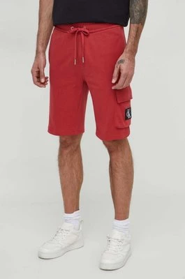Calvin Klein Jeans szorty męskie kolor czerwony