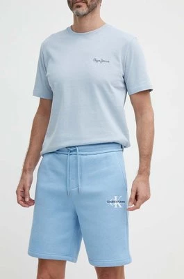 Calvin Klein Jeans szorty męskie kolor niebieski