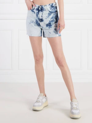 Calvin Klein Jeans Szorty MOM | Mom Fit błękitny