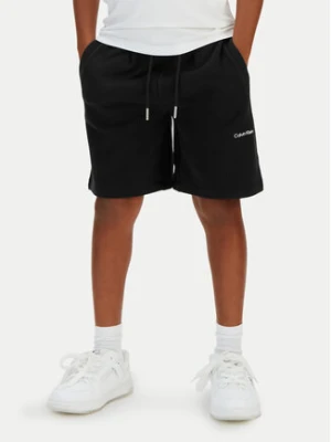 Calvin Klein Jeans Szorty sportowe Inst Logo LV1CKSJC50 Czarny Regular Fit