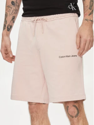 Calvin Klein Jeans Szorty sportowe Institutional J30J325133 Różowy Regular Fit