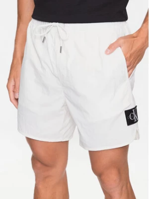 Calvin Klein Jeans Szorty sportowe J30J322904 Biały Regular Fit