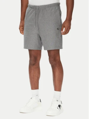 Calvin Klein Jeans Szorty sportowe Premium Terry LV04RC280G Szary Regular Fit