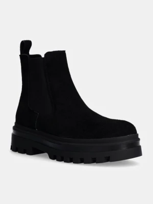 Calvin Klein Jeans sztyblety skórzane LUGGED CHELSEA BOOT HR SU męskie kolor czarny YM0YM01067