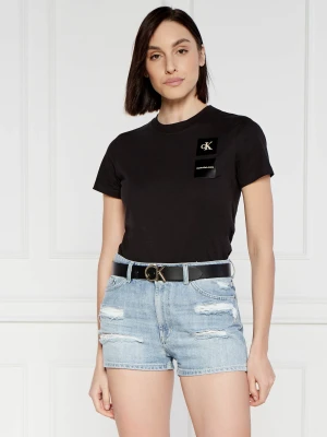 Calvin Klein Jeans T-shirt Baby | Cropped Fit czarny
