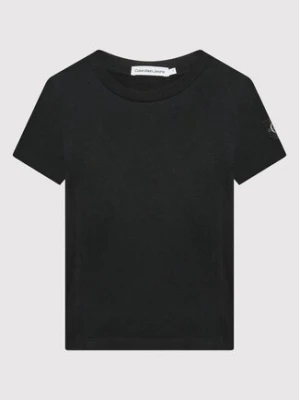 Calvin Klein Jeans T-Shirt Badge Rib IB0IB01113 Czarny Regular Fit