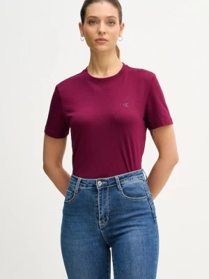 Calvin Klein Jeans T-shirt basic damski bawełniany