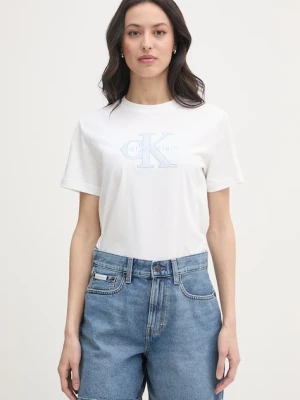 Calvin Klein Jeans t-shirt basic damski bawełniany