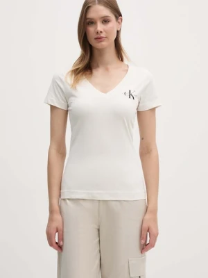 Calvin Klein Jeans t-shirt bawełniany 2-pack beżowy