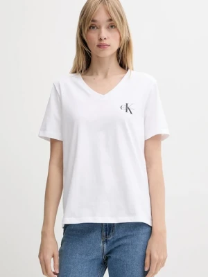 Calvin Klein Jeans t-shirt bawełniany 2-pack damski kolor czarny LV047C906G