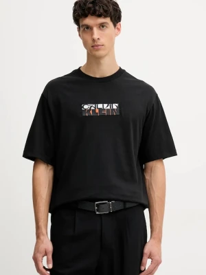 Calvin Klein Jeans t-shirt bawełniany czarny
