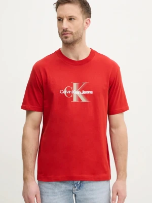 Calvin Klein Jeans t-shirt bawełniany czerwony
