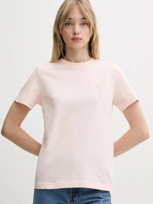 Calvin Klein Jeans t-shirt bawełniany damski kolor beżowy LV047B224G