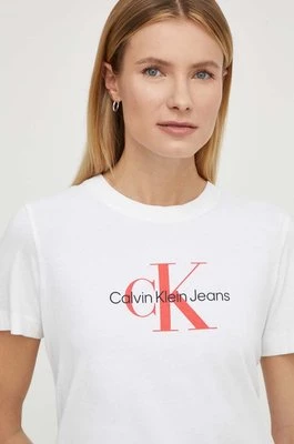 Calvin Klein Jeans t-shirt bawełniany damski kolor biały J20J223272