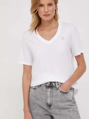 Calvin Klein Jeans t-shirt bawełniany damski kolor biały