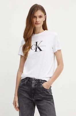 Calvin Klein Jeans t-shirt bawełniany damski kolor biały J20J219142