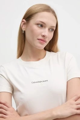 Calvin Klein Jeans t-shirt bawełniany damski kolor biały J20J223563