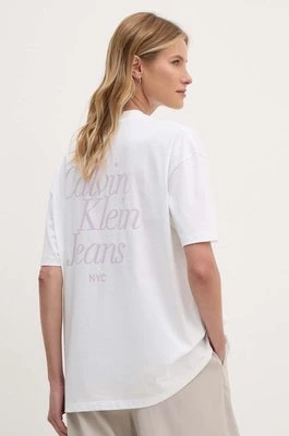 Calvin Klein Jeans t-shirt bawełniany damski kolor biały J20J224889