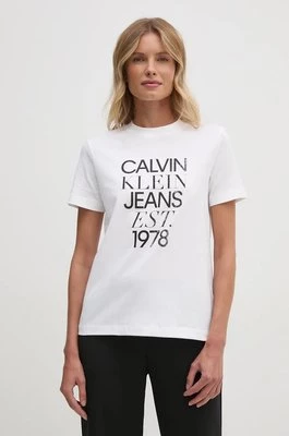 Calvin Klein Jeans t-shirt bawełniany damski kolor biały J20J224910