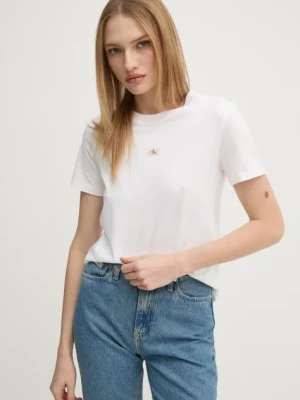 Calvin Klein Jeans t-shirt bawełniany damski kolor biały J20J225084