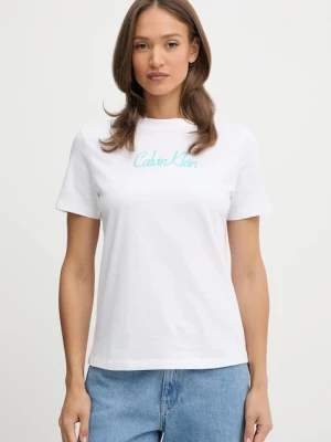 Calvin Klein Jeans t-shirt bawełniany damski kolor biały LV047C854G