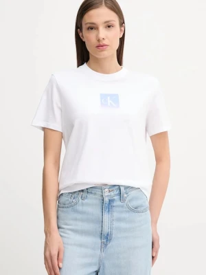 Calvin Klein Jeans t-shirt bawełniany damski kolor biały LV047C864G