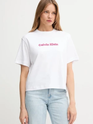 Calvin Klein Jeans t-shirt bawełniany damski kolor biały LV047D205G