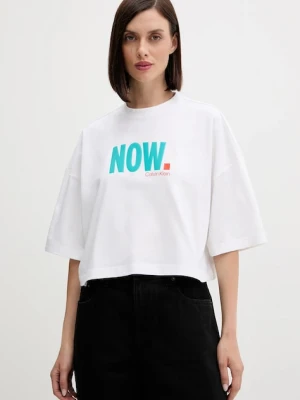 Calvin Klein Jeans t-shirt bawełniany damski kolor biały LV047D209G