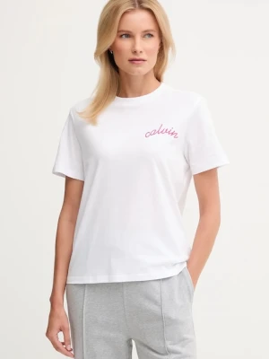 Calvin Klein Jeans t-shirt bawełniany damski kolor biały LV047D882G