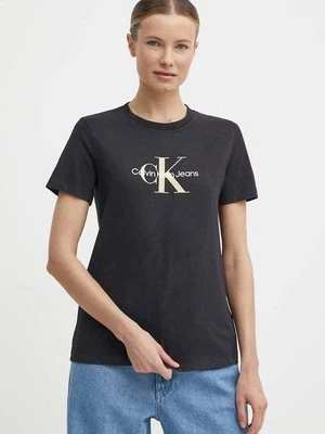 Calvin Klein Jeans t-shirt bawełniany damski kolor czarny J20J223272