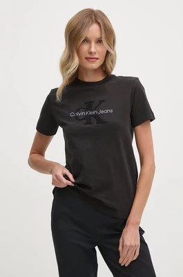 Calvin Klein Jeans t-shirt bawełniany damski kolor czarny J20J224244