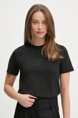 Calvin Klein Jeans t-shirt bawełniany damski kolor czarny J20J224253