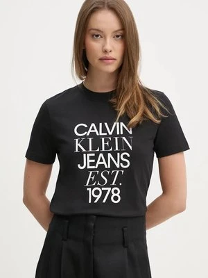 Calvin Klein Jeans t-shirt bawełniany damski kolor czarny J20J224910