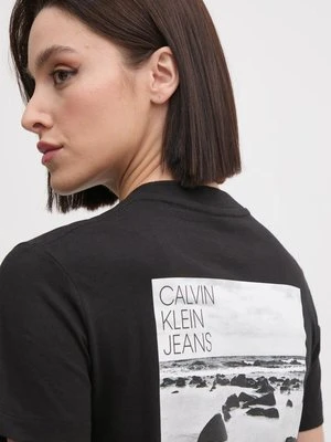 Calvin Klein Jeans t-shirt bawełniany damski kolor czarny J20J224986