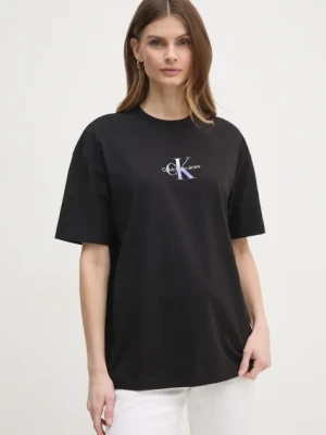 Calvin Klein Jeans t-shirt bawełniany damski kolor czarny J20J225521